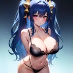Sexy Lingerie Naughty Babe Anime Girl Blue Hair Absurdres Blush 1 1 Highres Detail Masterpiece Best Quality Hyper Detailed 8k, 2010922840