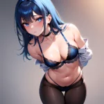 Sexy Lingerie Naughty Blue Hair Blue Eyes Absurdres Blush 1 1 Highres Detail Masterpiece Best Quality Hyper Detailed 8k Best, 1210697278