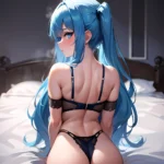 Sexy Lingerie Naughty Blue Hair Blue Eyes Absurdres Blush 1 1 Highres Detail Masterpiece Best Quality Hyper Detailed 8k Best, 2707175190
