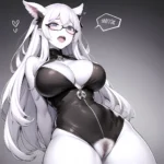 1girl Ahegao Breasts Butcherboy Fucked Silly Glasses Huge Breasts Pubic Hair Solo Arms Behind Back, 1006139108