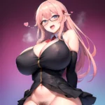1girl Ahegao Breasts Butcherboy Fucked Silly Glasses Huge Breasts Pubic Hair Solo Arms Behind Back, 3237285491