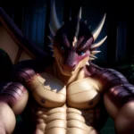 Anthro Dragon Male Solo Abs Cum Dripping Muscular Dragon Penis Genital Slit Furry Sitting Realistic Scales Detailed Scales Textu, 1497329