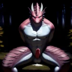 Anthro Dragon Male Solo Abs Cum Dripping Muscular Dragon Penis Genital Slit Furry Sitting Realistic Scales Detailed Scales Textu, 2677786129