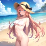 Beach Mature Women Naked Hat Small Boobs 1 0 Flat Chest 1 0 Standing Wide Angle 1 4 Absurdres Blush, 1517911172