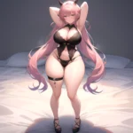 Happy Face Sexy Naughty Lingerie Big Ass Thick Thighs Absurdres Blush 1 1 Highres Detail Masterpiece Best Quality Hyper Detailed, 3518440338