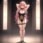 Happy Face Sexy Naughty Lingerie Big Ass Thick Thighs Absurdres Blush 1 1 Highres Detail Masterpiece Best Quality Hyper Detailed, 732179976