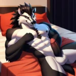 Obstagoon Full Body Detailed Eyes Detailed Background Solo Male Soft Shading 4k Hi Res Detailed Eyes Nude Balls Bedroom Black, 3689930876