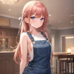 Sexy Overalls Half Naked Absurdres Blush 1 1 Highres Detail Masterpiece Best Quality Hyper Detailed 8k Best Quality 1 0, 885314488