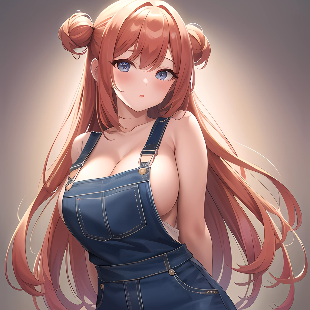 Half naked anime girls