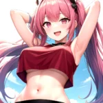 1girl D Absurdres Armpits Arms Behind Head Azur Lane Blush Breasts Bremerton Azur Lane Crop Top Highres Large Breasts Looking, 1290776654