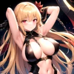 1girl Absurdres Armpits Arms Up Arms Behind Head Barghest Fate Barghest Second Ascension Fate Blonde Hair Blush Breasts Chain Ch, 2539924336