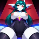 Android Exposed Breasts Pov Gynoid Mecha Girl Robot Robot Girl Twintails Vermana Arms Behind Back, 1745853854