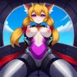 Android Exposed Breasts Pov Gynoid Mecha Girl Robot Robot Girl Twintails Vermana Arms Behind Back, 1821531206