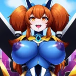 Android Exposed Breasts Pov Gynoid Mecha Girl Robot Robot Girl Twintails Vermana Arms Behind Back, 3504743605