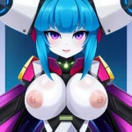 Android Exposed Breasts Pov Gynoid Mecha Girl Robot Robot Girl Twintails Vermana Arms Behind Back, 3633205850