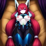 Android Exposed Breasts Pov Gynoid Mecha Girl Robot Robot Girl Twintails Vermana Arms Behind Back, 3686831035