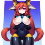 Android Exposed Breasts Pov Gynoid Mecha Girl Robot Robot Girl Twintails Vermana Arms Behind Back, 902999935