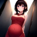 1girl Solo Standing Pregnant Facing The Viewer Arms Behind Back 1 3 Masterpiece Best Quality, 1870814746