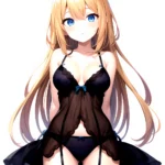 1girl Standing Lingerie Blue Eyes Arms Behind Back Simple Background Anime Girl Facing The Viewer Uwu, 584966231