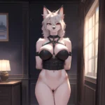 Furry Female Naked Big Boobs Standing Arms Behind Back 1 4 Facing The Viewer, 599683439