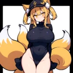 Yakumo Ran 1girl Blonde Hair Breasts Cleft Of Venus Closed Mouth Completely Nude Curvy Feet Out Of Frame Fox Tail, 594700830