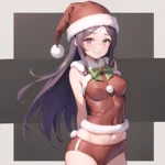 Mejiro Dober Umamusume 1girl Bell Blush Bow Christmas Ears Through Headwear Fur Trimmed Headwear Fur Trim Hat Hat Bow Horse, 3641099669