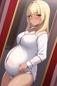 anime,pregnant,small tits,40s age,ahegao face,blonde,slicked hair style,dark skin,mirror selfie,casino,side view,jumping,pajamas