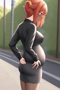 anime,pregnant,small tits,70s age,shocked face,ginger,pixie hair style,dark skin,charcoal,street,back view,cumshot,latex