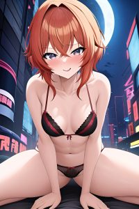 anime,skinny,small tits,18 age,orgasm face,ginger,pixie hair style,light skin,cyberpunk,moon,close-up view,massage,lingerie