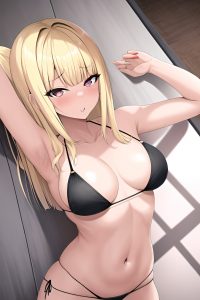 anime,skinny,small tits,60s age,ahegao face,blonde,bangs hair style,light skin,charcoal,prison,side view,on back,bikini