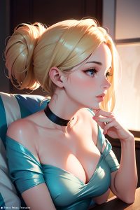 anime,pregnant,small tits,30s age,pouting lips face,blonde,pigtails hair style,light skin,warm anime,prison,close-up view,jumping,teacher