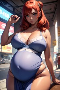 anime,pregnant,huge boobs,60s age,serious face,ginger,pixie hair style,dark skin,cyberpunk,wedding,close-up view,on back,bra