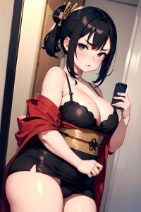 anime,chubby,small tits,40s age,angry face,black hair,pixie hair style,light skin,mirror selfie,shower,side view,spreading legs,geisha