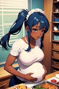 anime,pregnant,small tits,70s age,orgasm face,blue hair,pigtails hair style,dark skin,vintage,snow,front view,cooking,teacher
