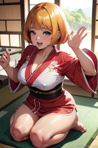 anime,chubby,small tits,60s age,orgasm face,ginger,bobcut hair style,light skin,vintage,gym,close-up view,jumping,kimono
